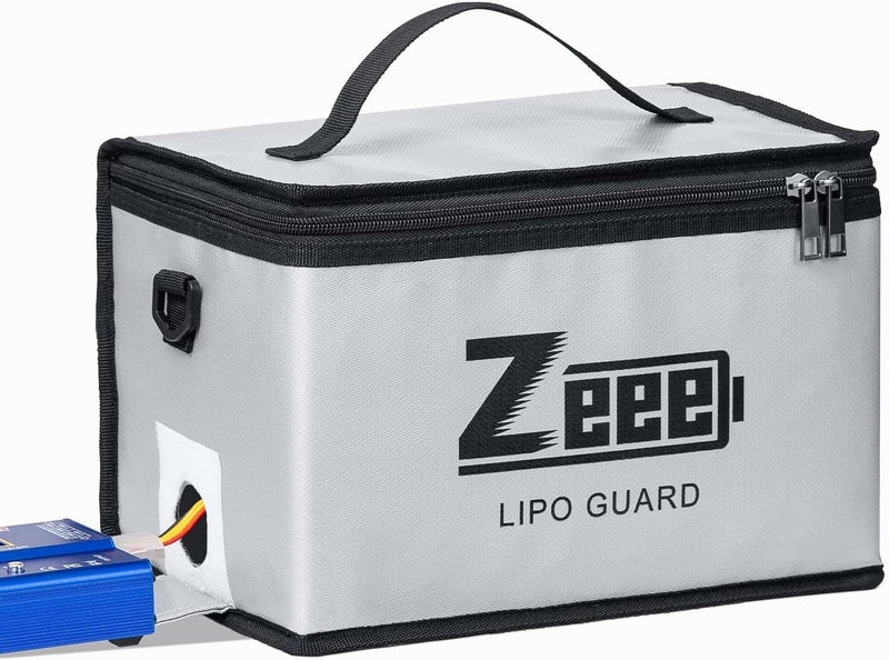 Zeee Lipo Fireproof Safe Bag - Large Capacity Storage Guard Pouch for Charging - 10 Cell Adjustable (10.6x6.7x6.7in) - Image 5